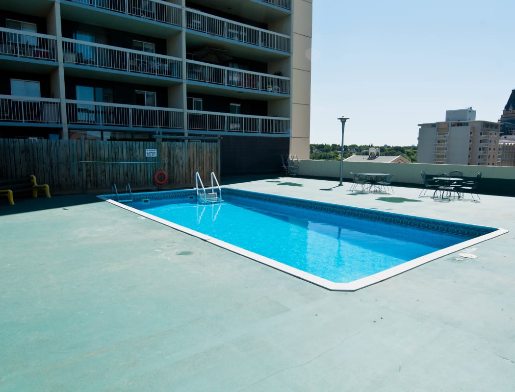 Swimming pool at Saskatoon Tower in Saskatoon, Saskatchewan
