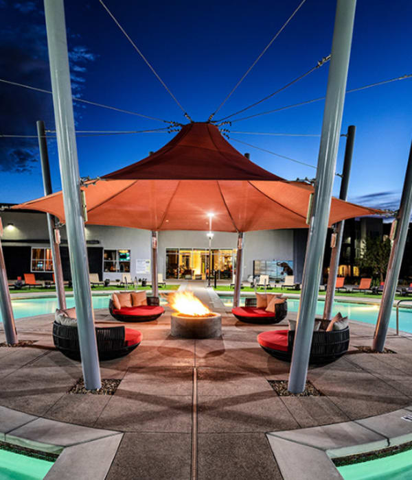 Gorgeous swimming pool area at Elysian West in Las Vegas, Nevada