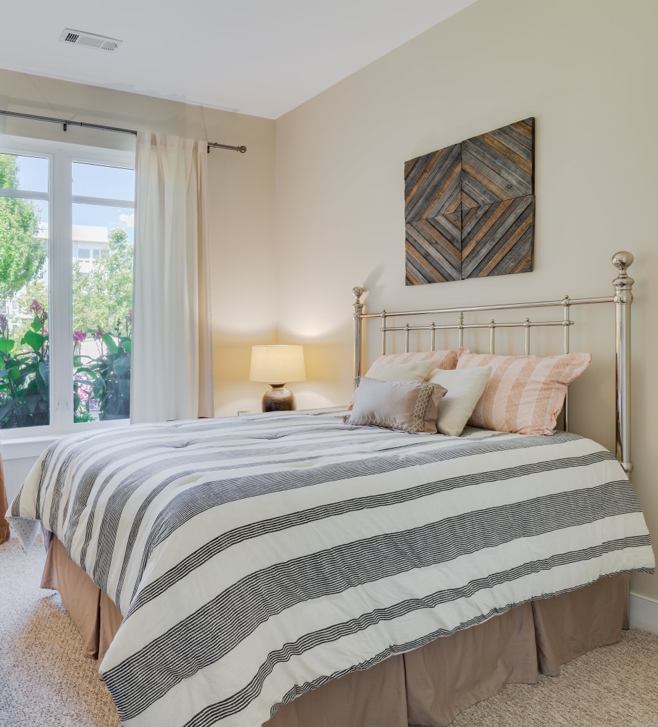 Large spacious bedroom at Arcadia at Rivers Edge in Medford, Massachusetts