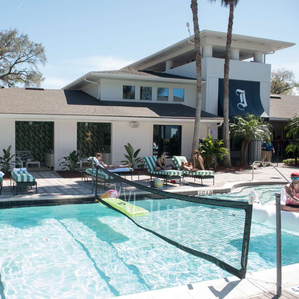 Resort style swimming pool on a gorgeous day at The Ivy in Tampa, Florida