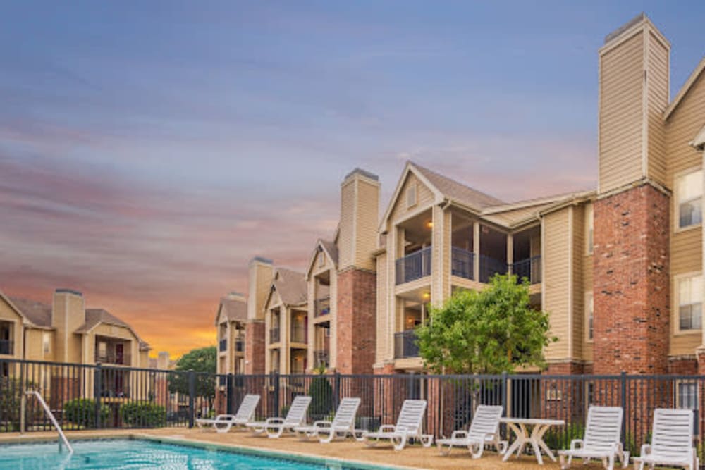 Rendering of residents swimming pool at The Reserve in Lenexa, Kansas 