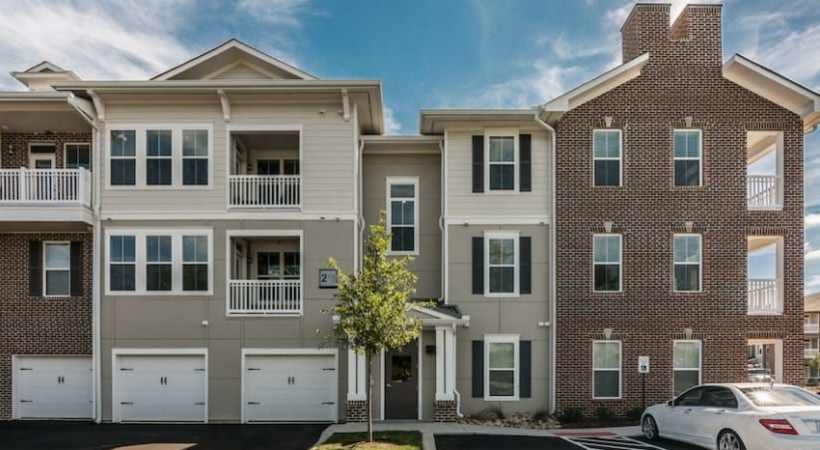 Apartment building exterior at The Banks at West Fork in Murfreesboro, Tennessee
