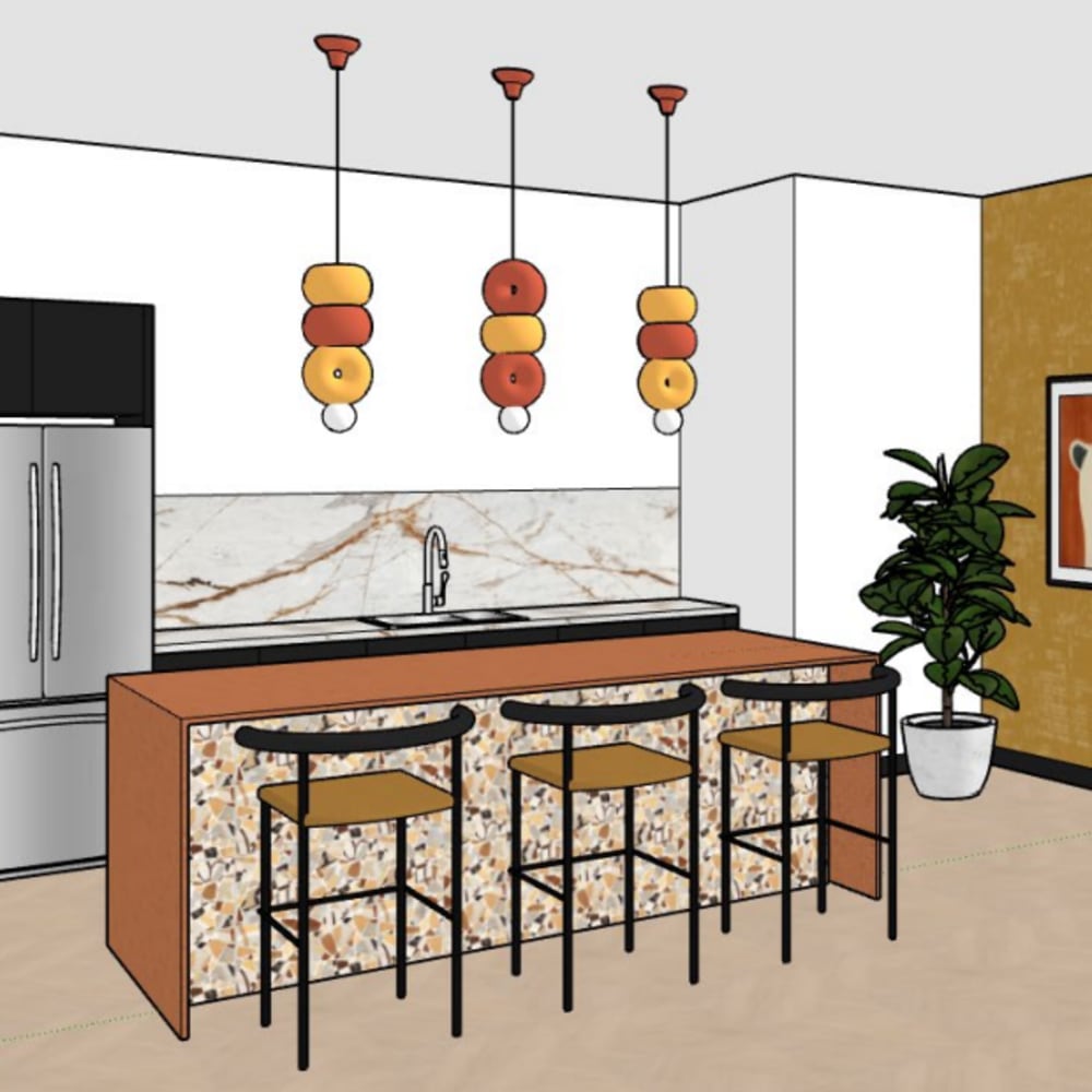 Community room at Vicino in Madison, Wisconsin