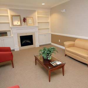 Living room at Legends at North Ponds in Webster New York 