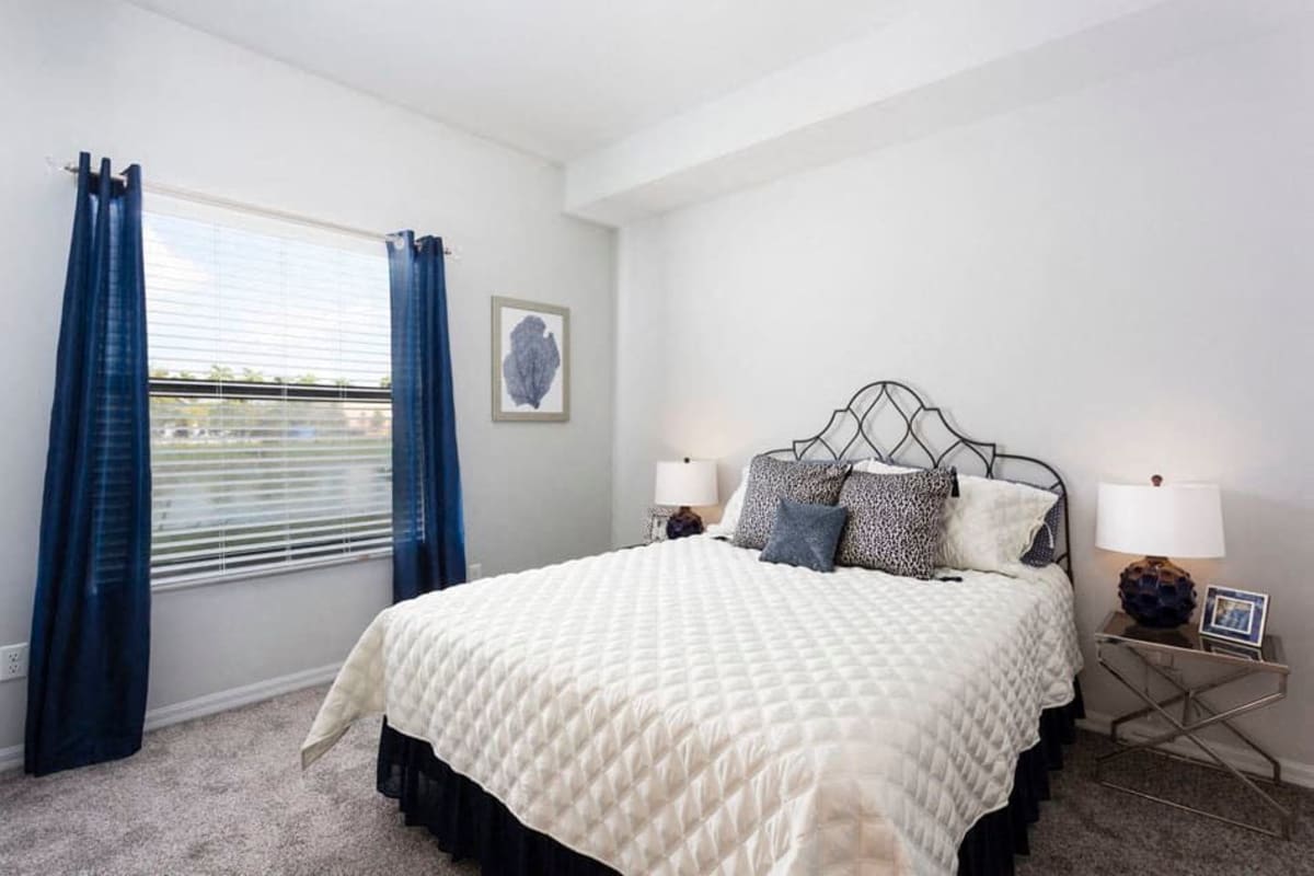 A cozy bedroom at Channelside in Fort Myers, Florida