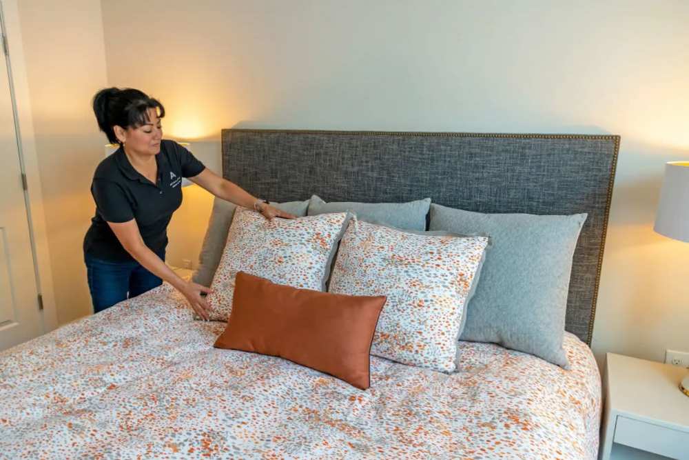 Bedroom at Clearwater Beaverton in Beaverton, Oregon