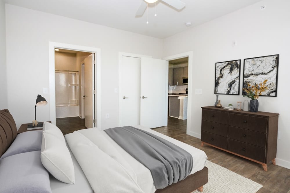 Model Bedroom at 300 Optimist Park in Charlotte, North Carolina
