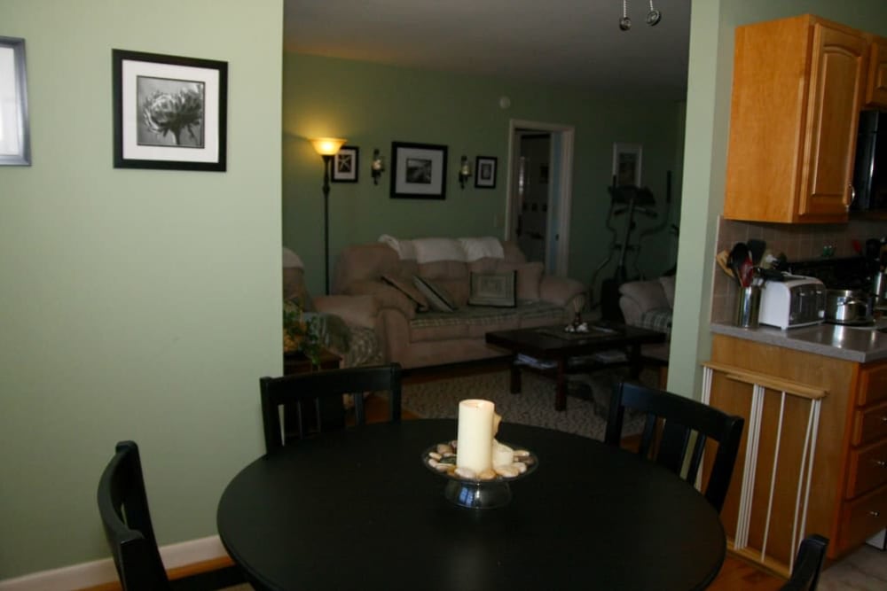 Dining room at Ocean Harbor Apartments in Belmar, New Jersey