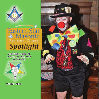 Senior man playing at Eastern Star Masonic Retirement Campus in Denver, CO