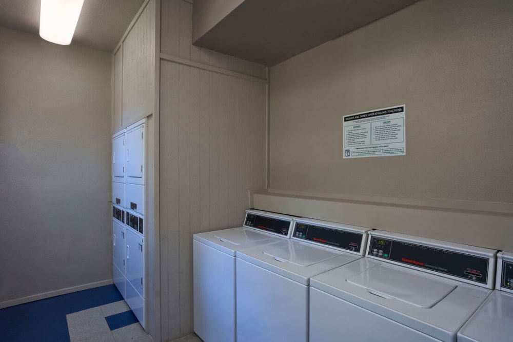 Community laundry facility at The Fountains of Preston Hollow in Dallas, Texas