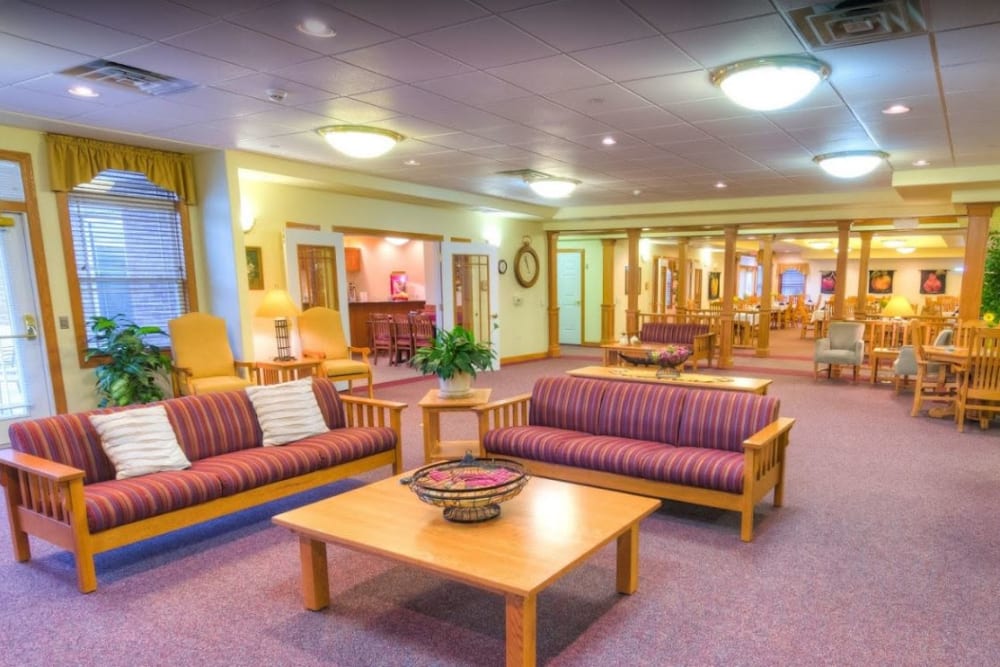 Spacious room with plenty of seating at Addington Place of Ottumwa in Ottumwa, Iowa