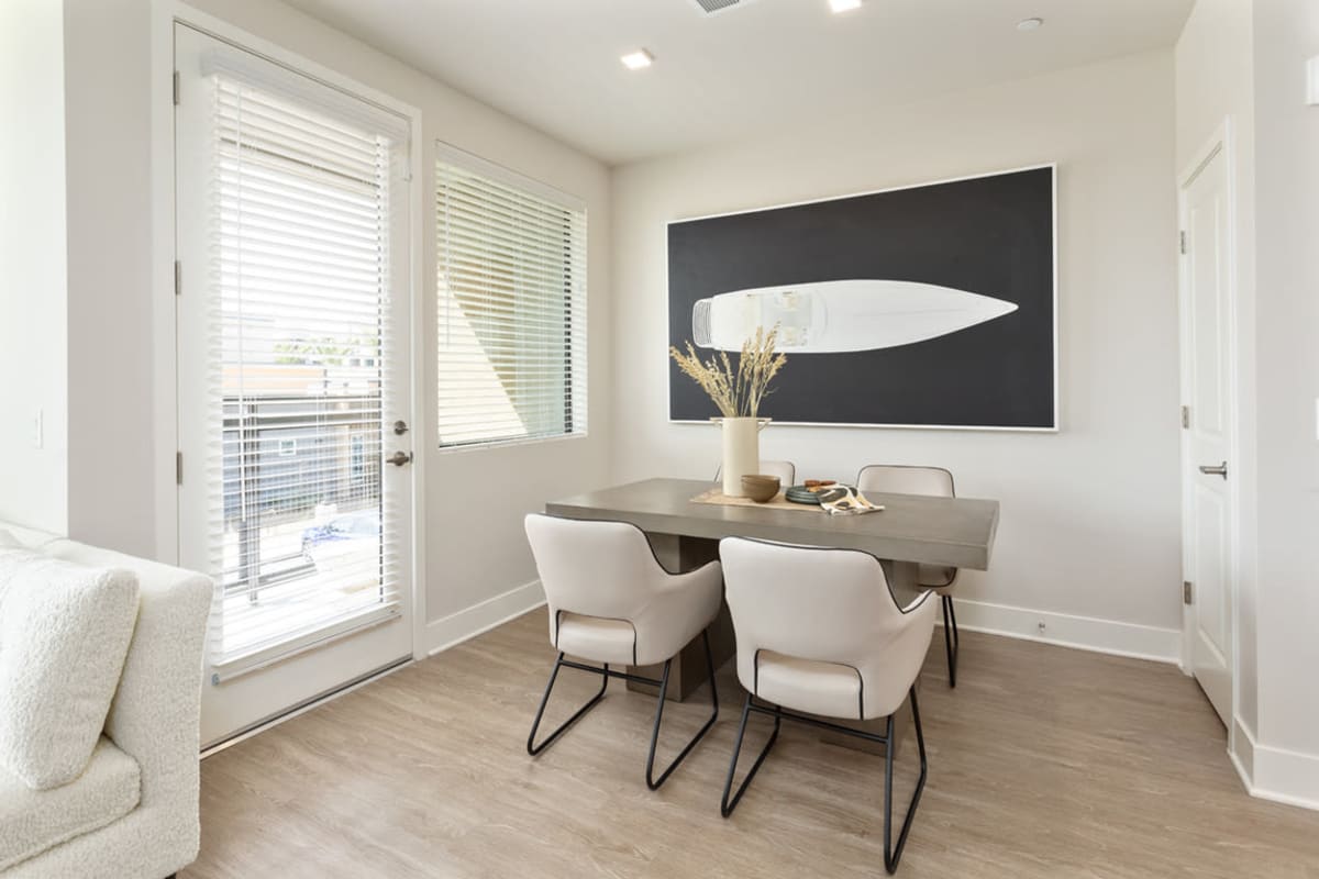 Dining area in apartment at The Retreat at Rio Salado, Tempe, Arizona