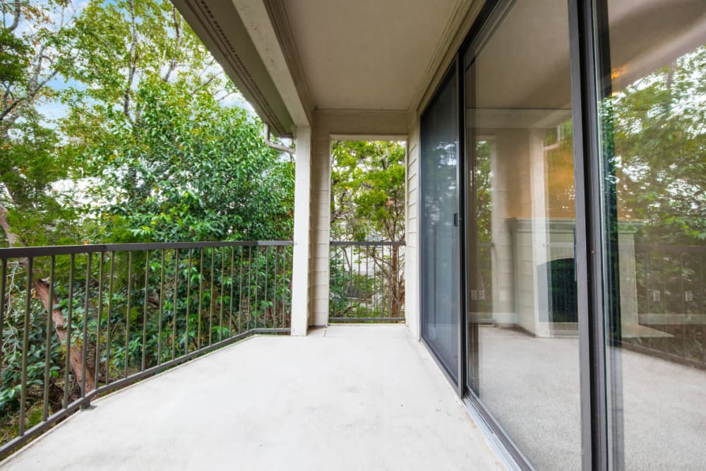 Private patio at Marquis at Treetops in Austin, Texas