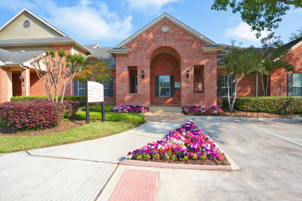Ground level entrance to Compass at Windmill Lakes in Houston, Texas