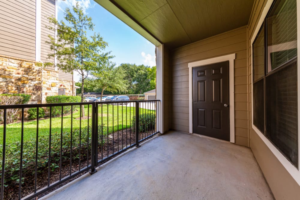 Private patio at Marquis at Katy in Katy, Texas