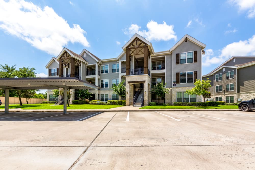 Unit outdoor entrances at Marquis at Sugar Land in Sugar Land, Texas