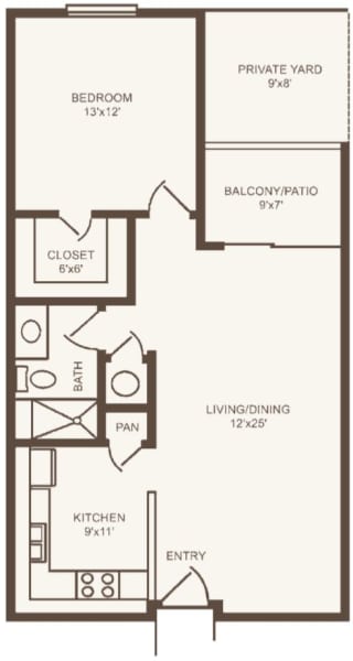Assisted living one bedroom at The Country Club of La Cholla in Tucson, Arizona