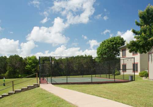 Community exterior at Trails At The Park Apartments in Austin, Texas