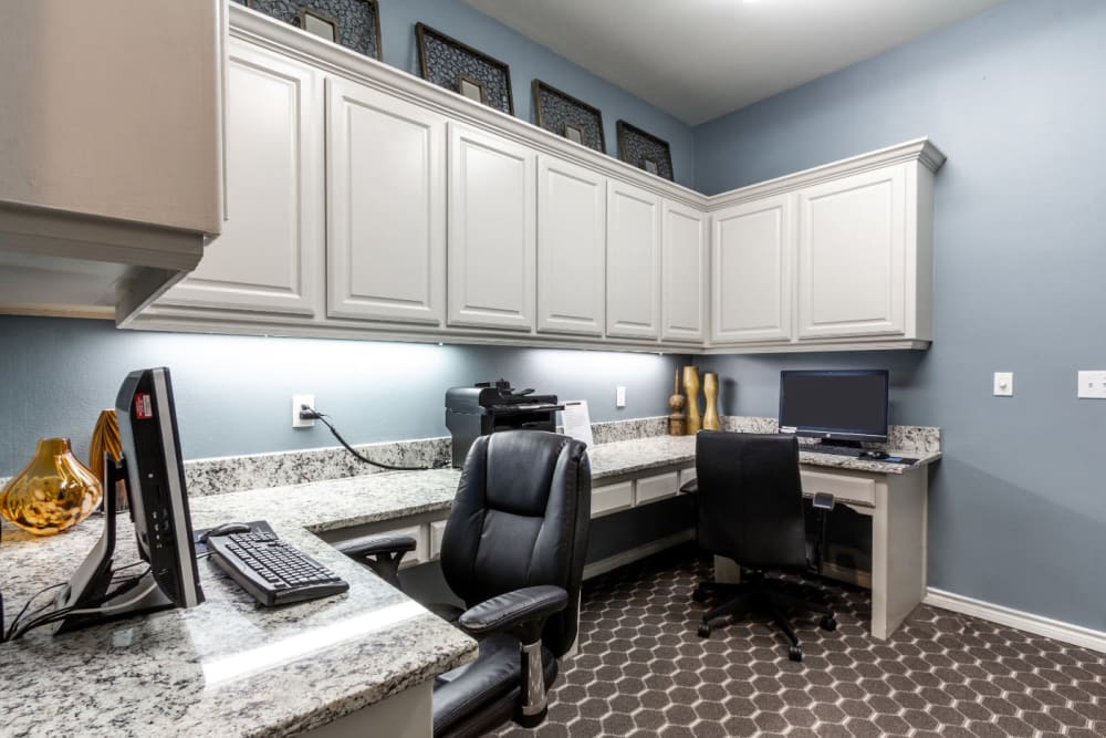 Executive business center at Marquis at Stonegate in Fort Worth, Texas