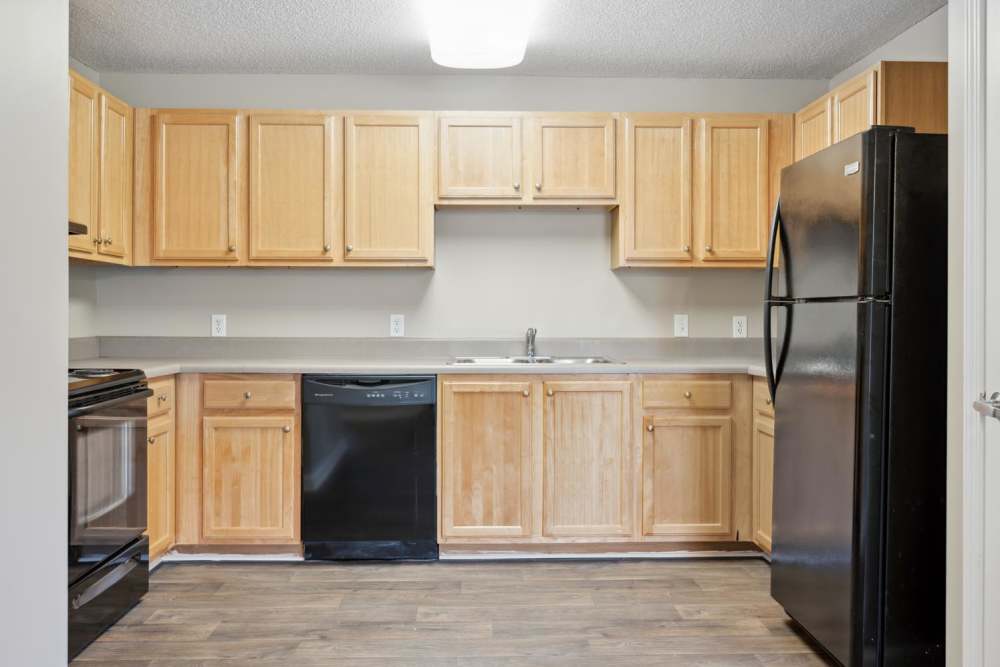 Fully equipped kitchen at Fellwood I in Savannah, Georgia