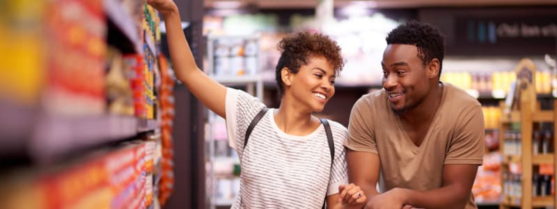 Friends out grocery shopping at a nice local market near Eastgold NYC in New York, New York