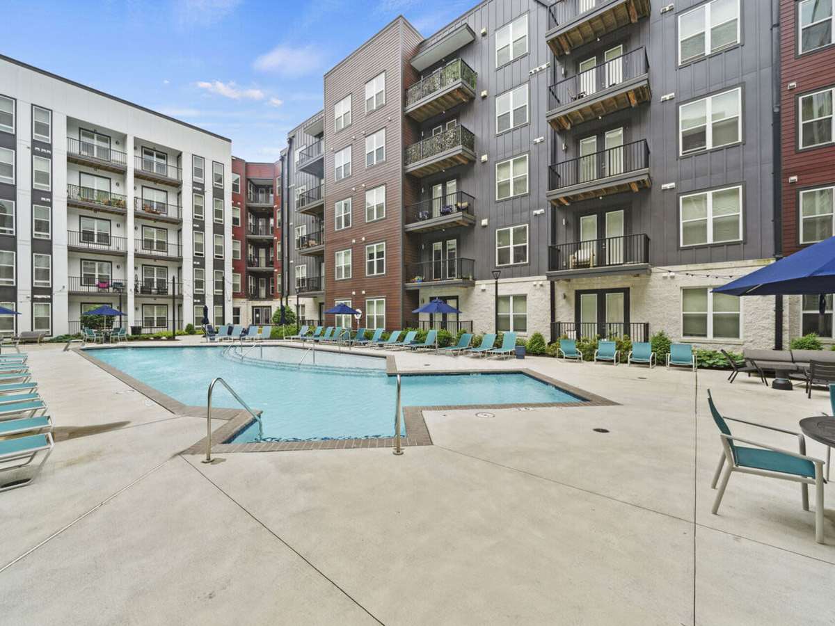Community swimming pool at The Rise at Regency in Henrico, Virginia