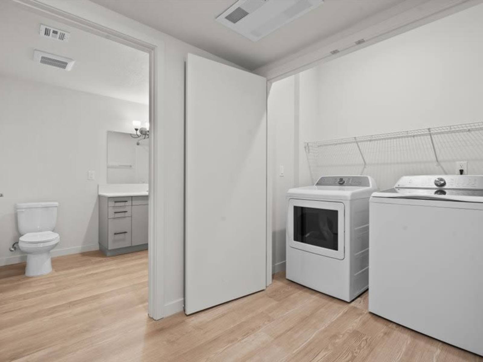 Bathroom and washer dryer at The Ridge at Sun Valley in Sun Valley, Nevada
