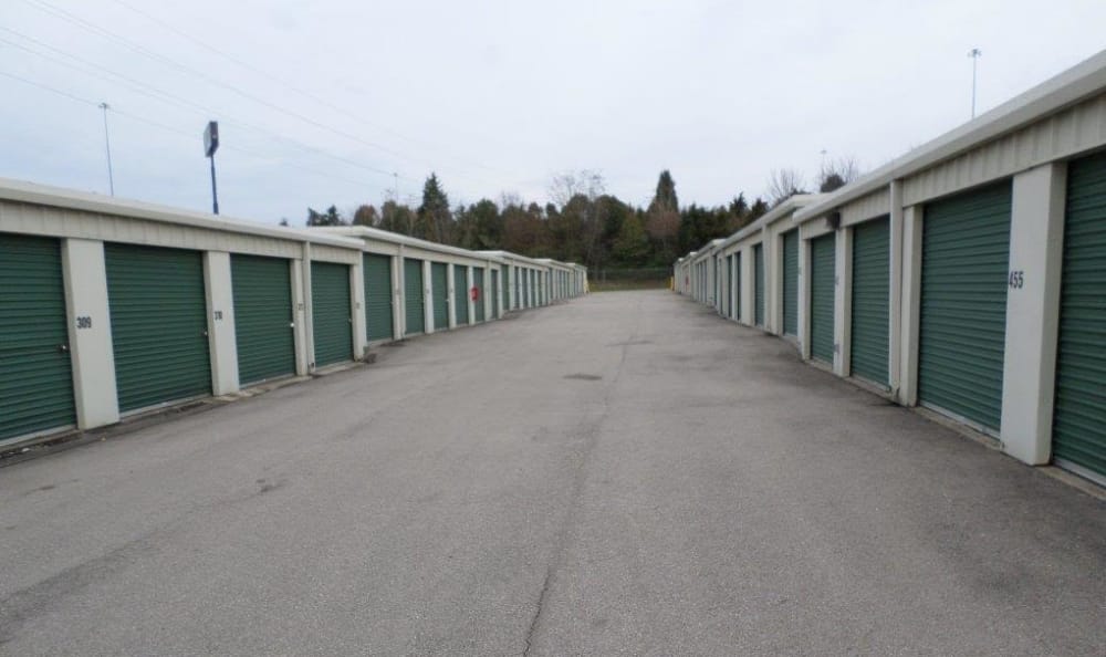 Exterior Of Clean Storage Units at Compass Self Storage in Cincinnati