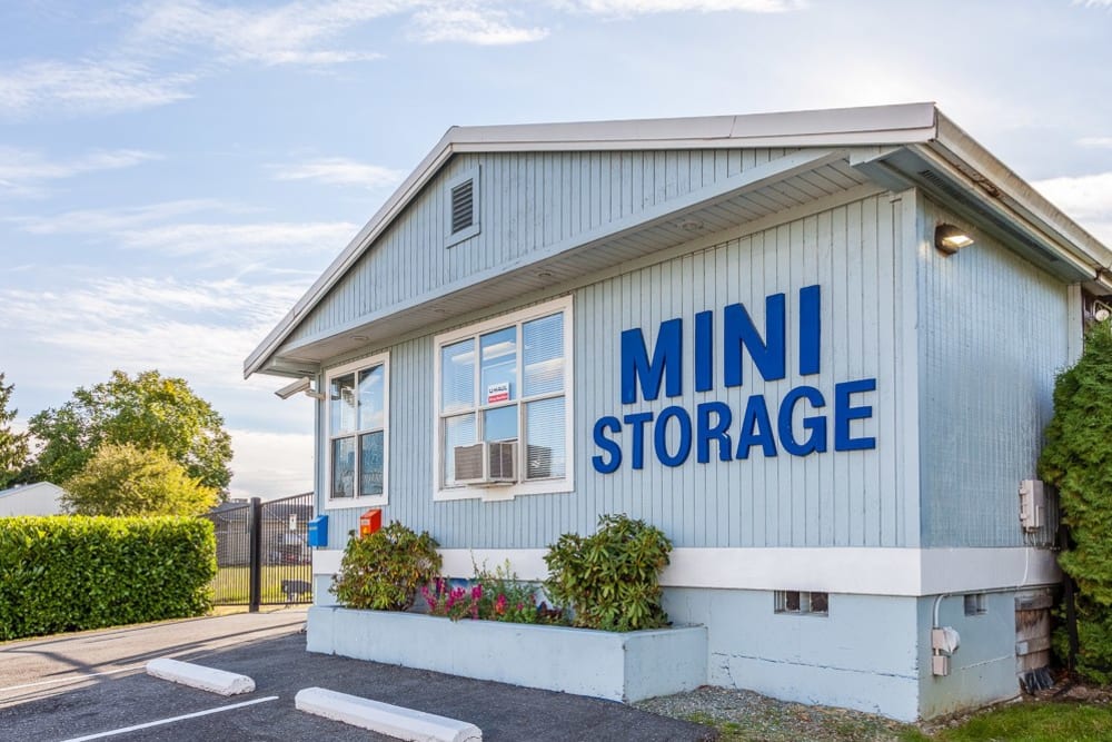 Entrance at Mini Storage Mt. Vernon-Burlington in Burlington, Washington.