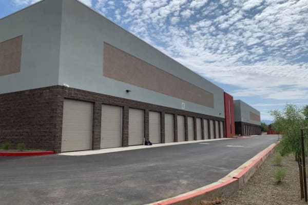 A row of outdoor units at Towne Storage in Mesa, Arizona.