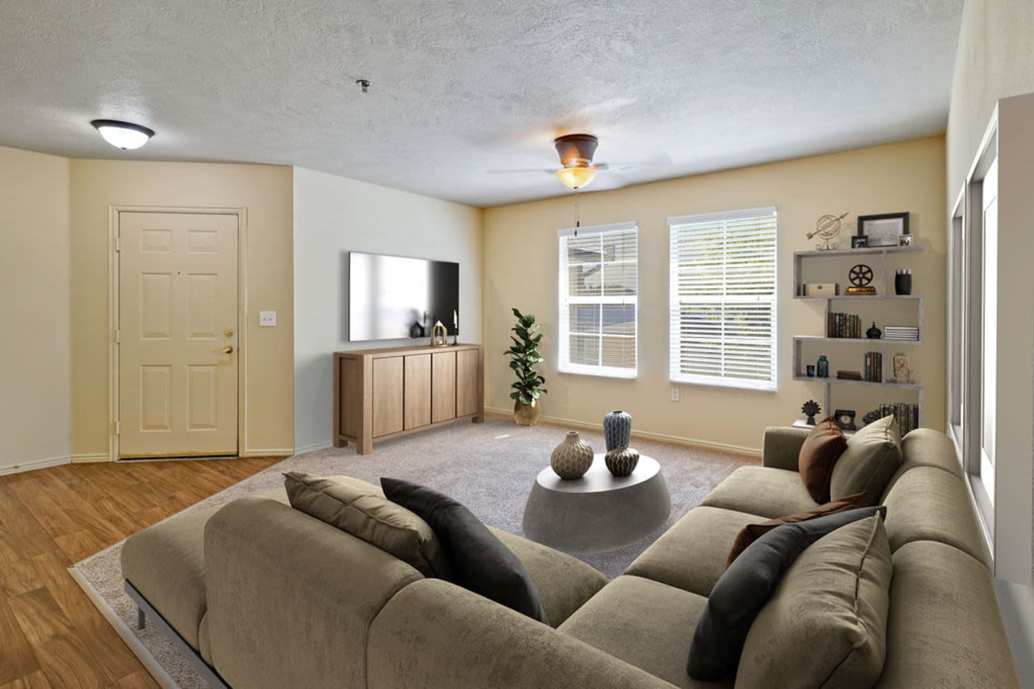 bedroom model at The Bluffs Apartments in Bluffdale, Utah 