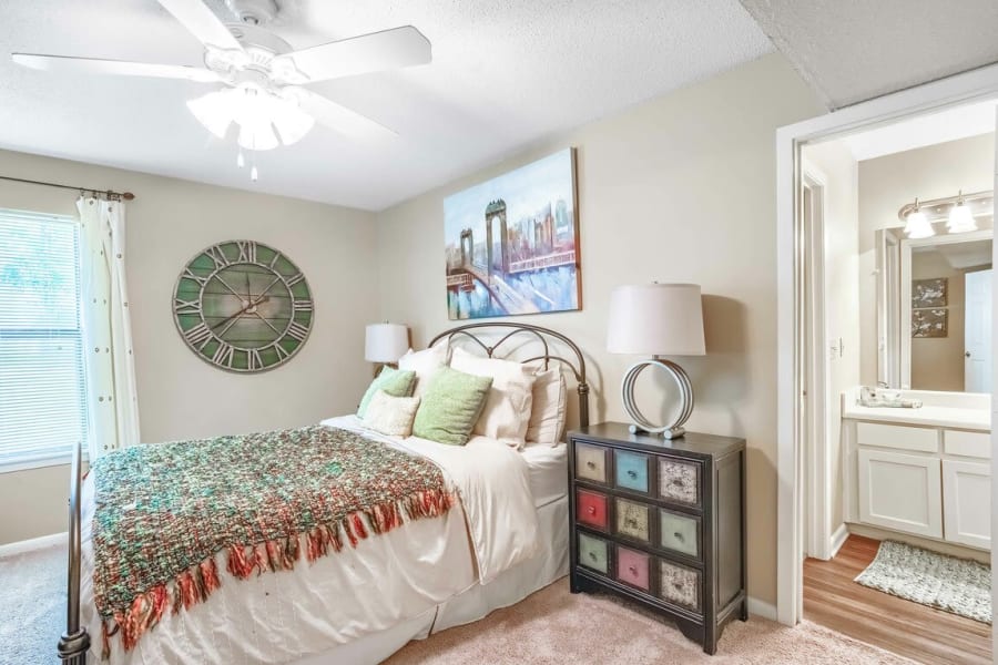 Furnished model apartment living room at Van Mark Ridgeland in Ridgeland, Mississippi