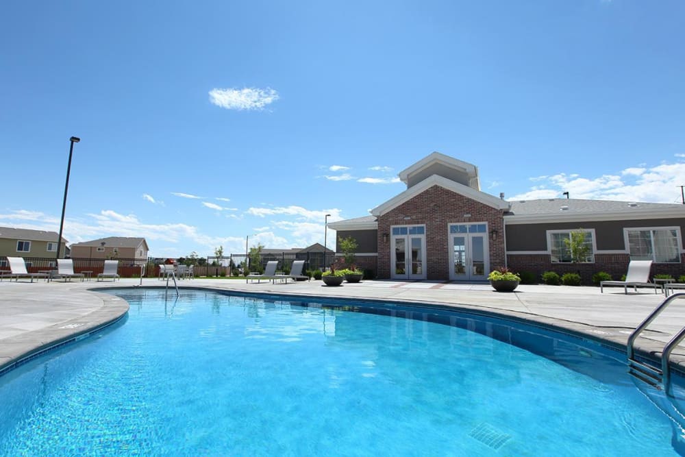 Large sparkling pool at Outlook Ridge in Pueblo, Colorado