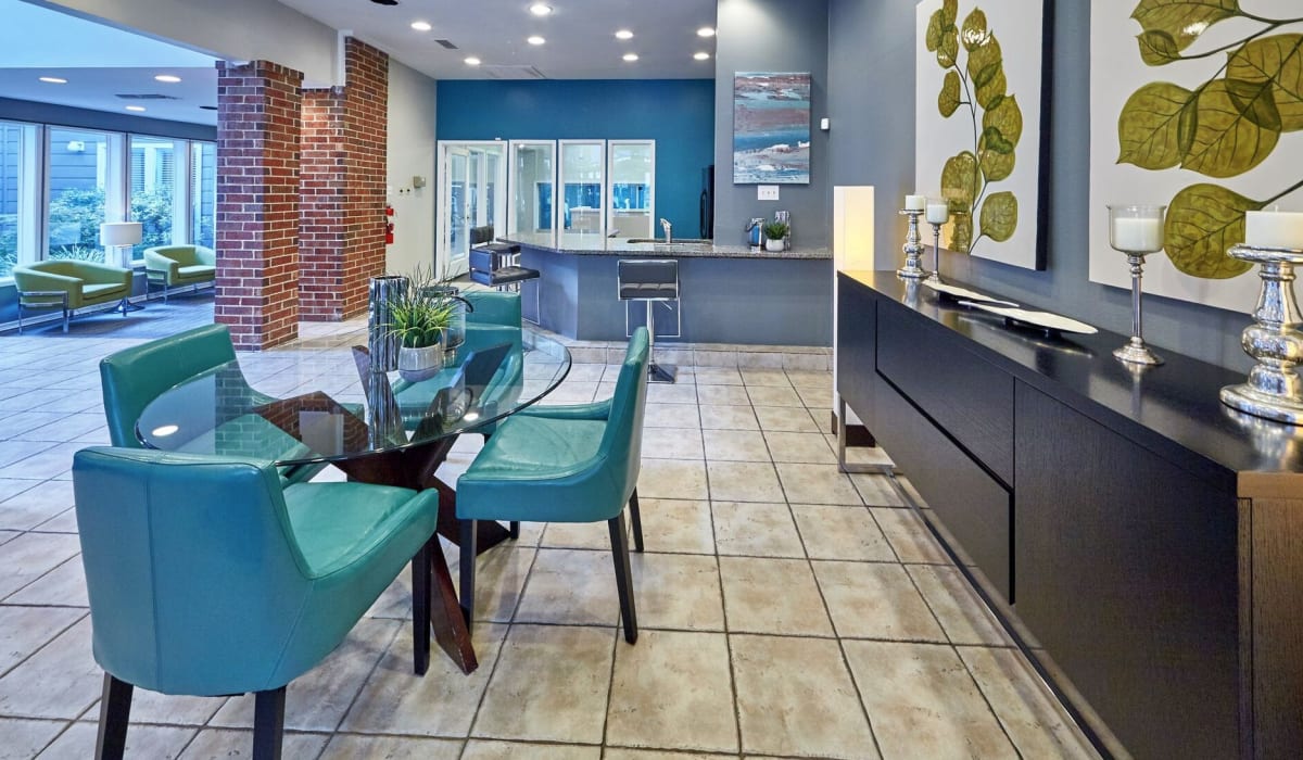 Indoor seating area at South Pointe in Dallas,Texas