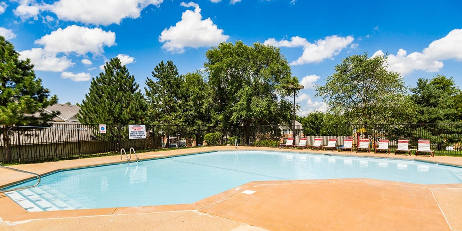 Rendering of residents swimming pool at Fieldstone in Olathe, Kansas