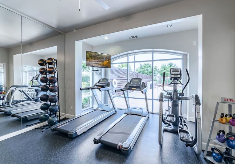 Treadmills and exercise equipment at Lesarra in El Dorado Hills, California