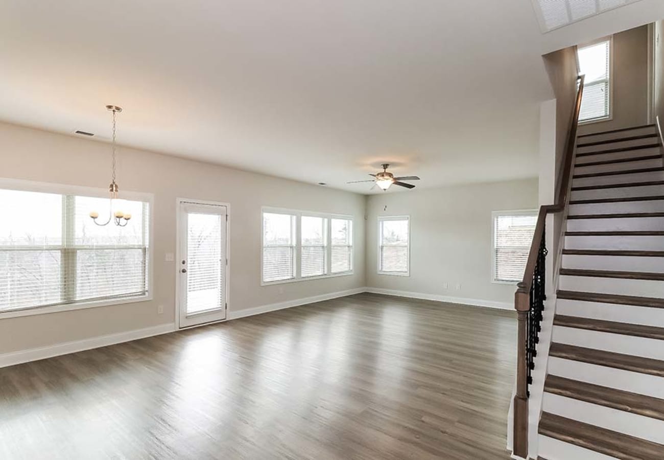 Elegant interior and hardwood floors at Moss Pointe in Canton, Georgia