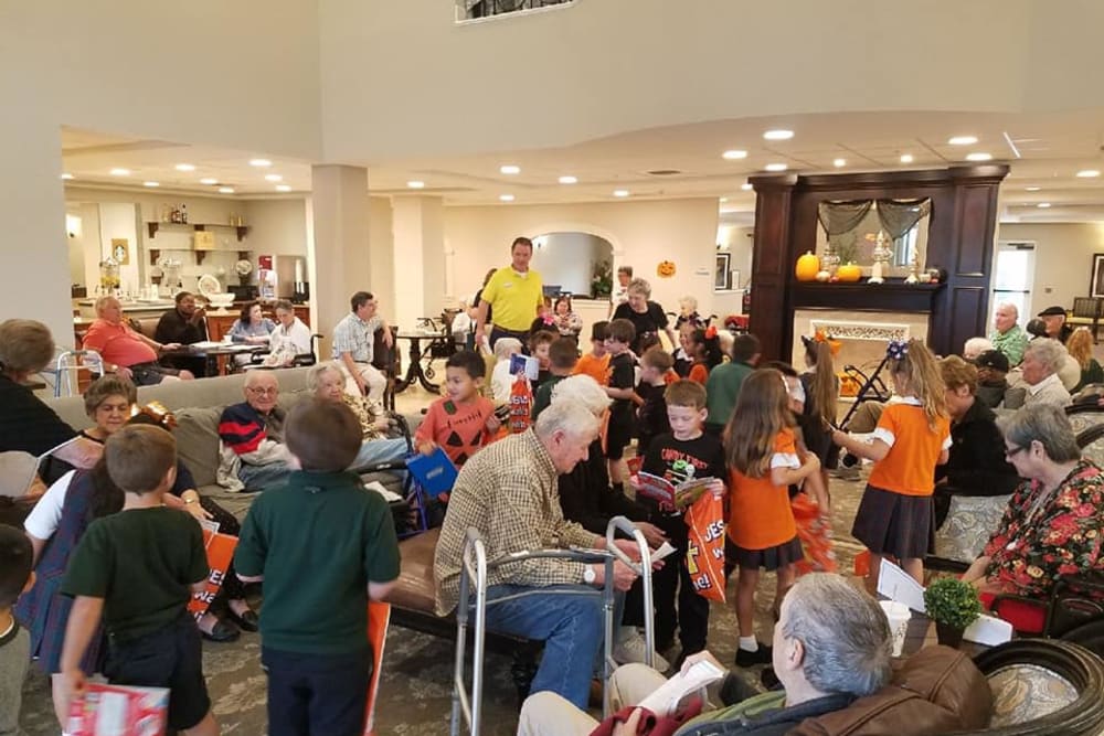 A Halloween event with residents and children at Inspired Living Kenner in Kenner, Louisiana. 