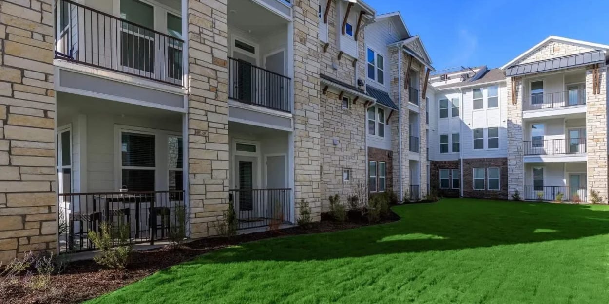 Lush landscaping at Luxia Rockwall Downes, Rockwall, Texas