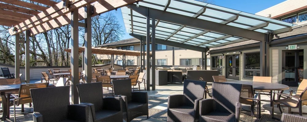 Upscale senior apartment with hardwood floors at The Springs at Carman Oaks in Lake Oswego, Oregon