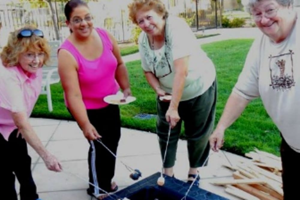 Garden at the senior living community in Atwater, California at Castle Vista Senior Duplex Community