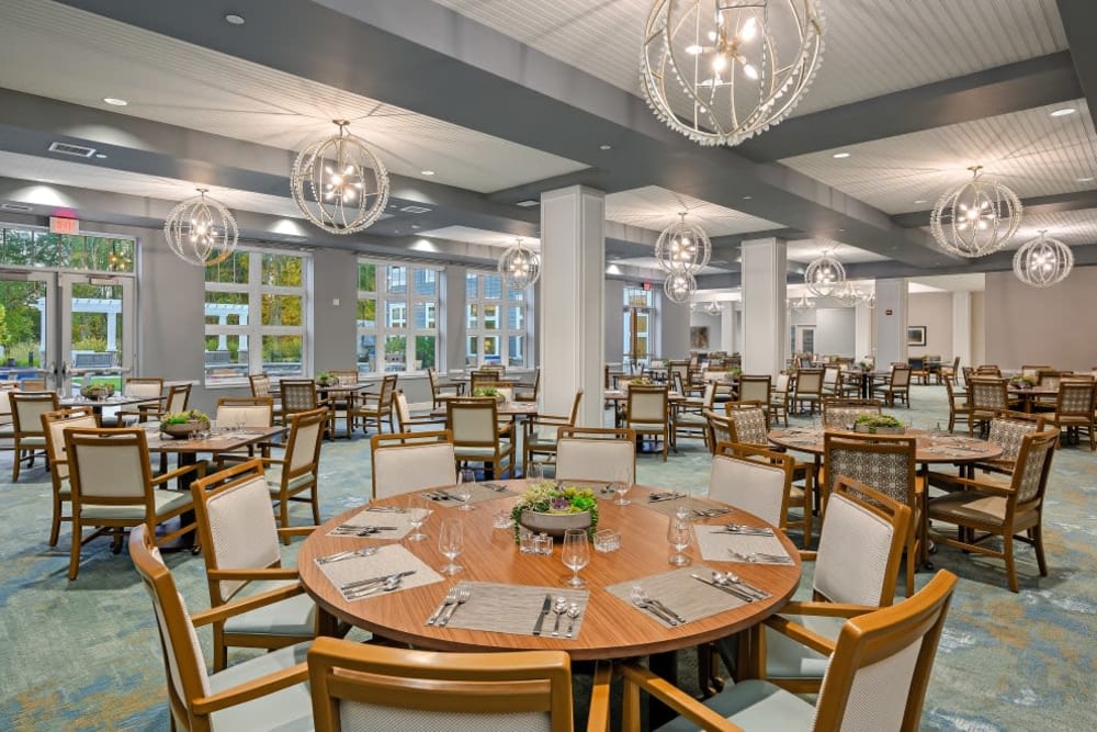 Dining area at Anthology of Farmington in Farmington, Connecticut