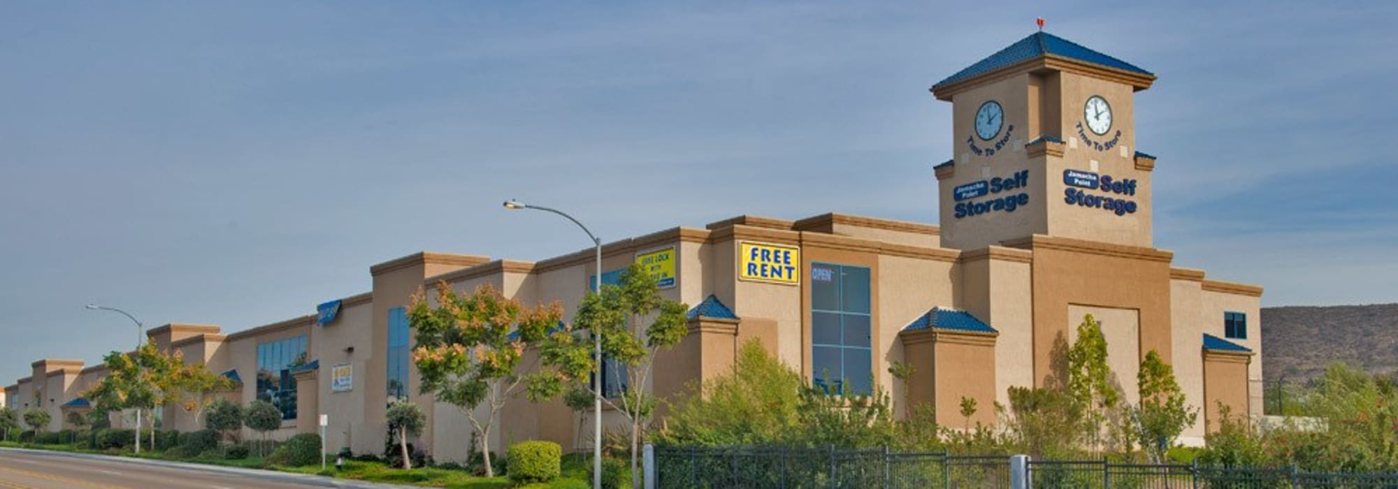 Branding on the exterior of Jamacha Point Self Storage in Spring Valley, California