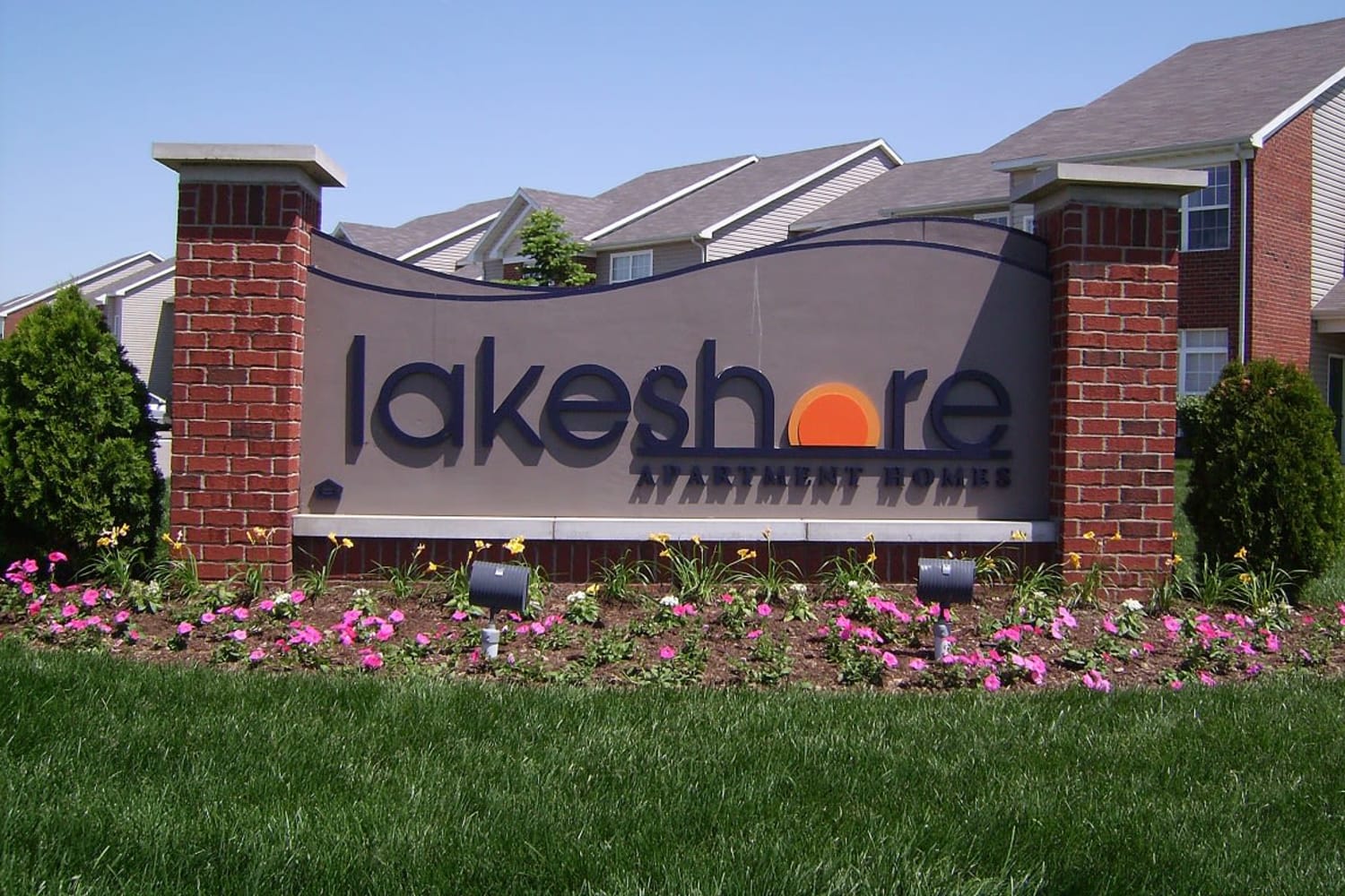 Community landmark at Lakeshore Apartment Homes in Evansville, Indiana