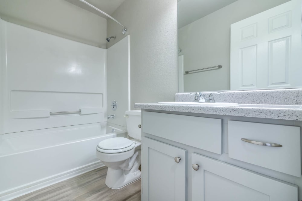 Bathroom at Sunset Ridge Apartments in Lancaster, California