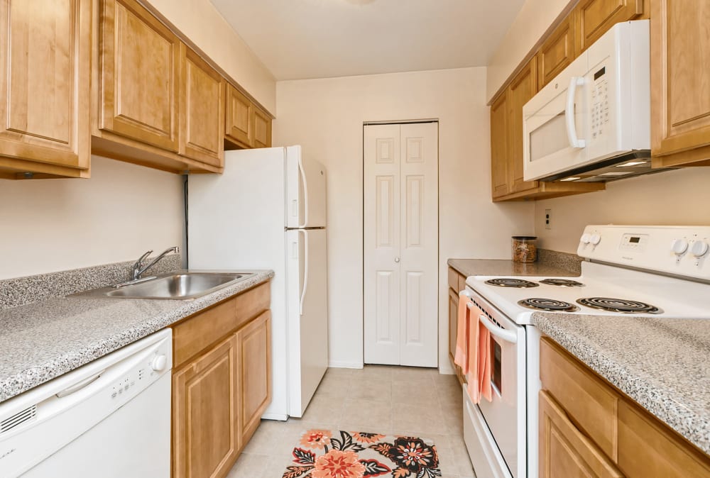 Spacious kitchen at apartments in West Lawn, PA