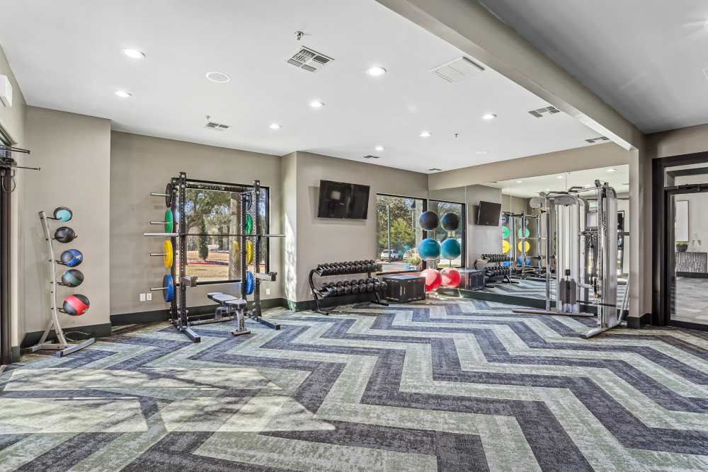 Air conditioned gym at Cypress in McKinney, Texas