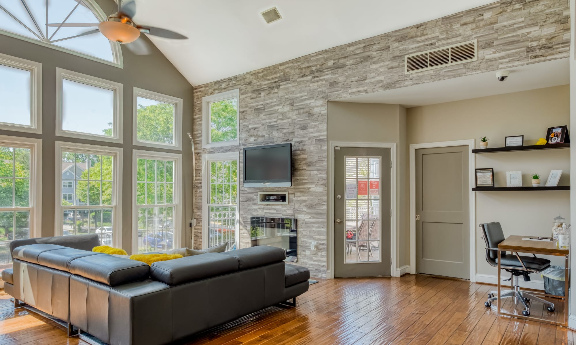 Leasing office at Abbotts Run Apartments in Alexandria, Virginia. 