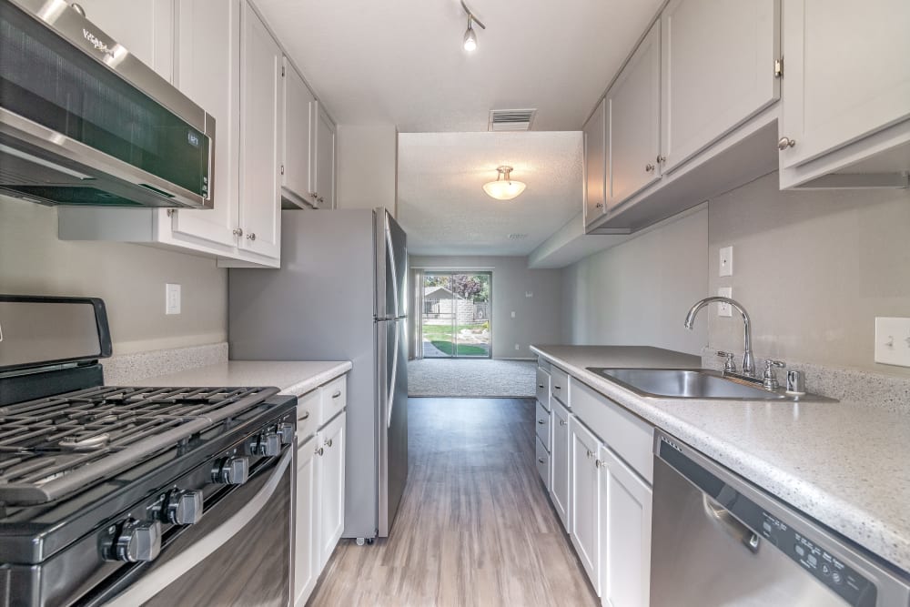 Kitchen at Sunset Ridge Apartments in Lancaster, California