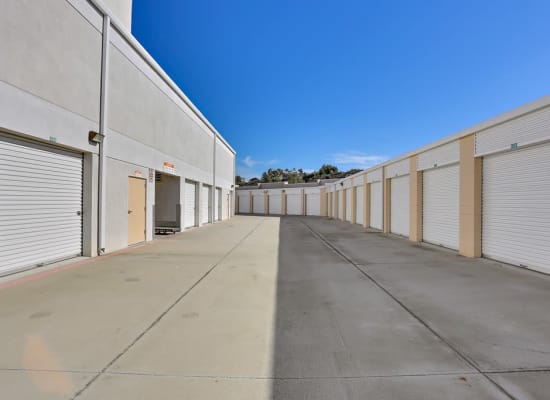 Drive-up storage units at A-1 Self Storage in Lake Forest, California